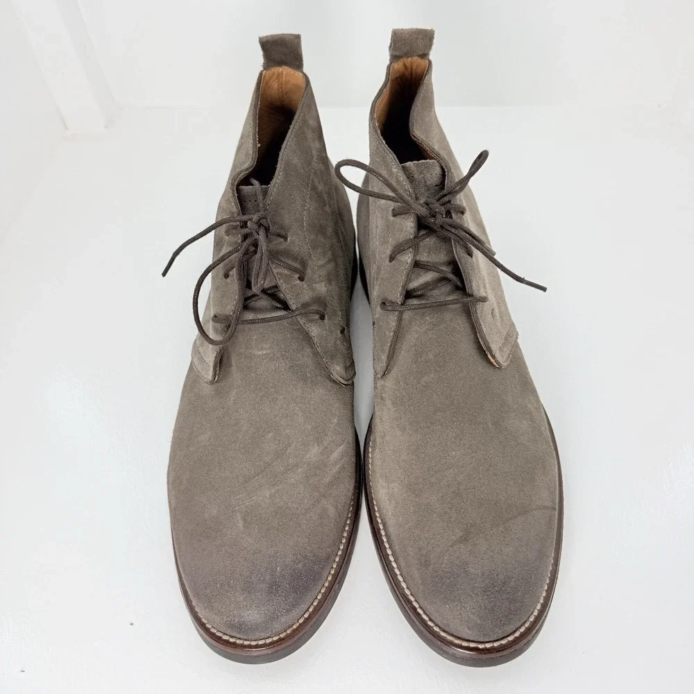 Massimo Dutti Gray Suede Chukka Desert Boots Mens EU 45 US 12 7844/222/902